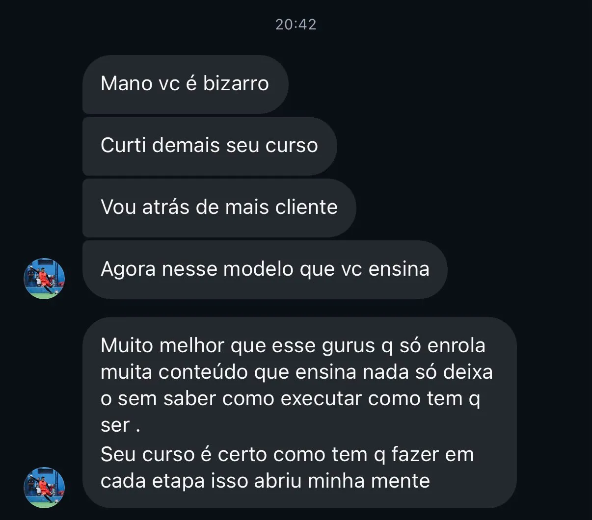 Depoimento de aluno do Funil Escala Local Ads