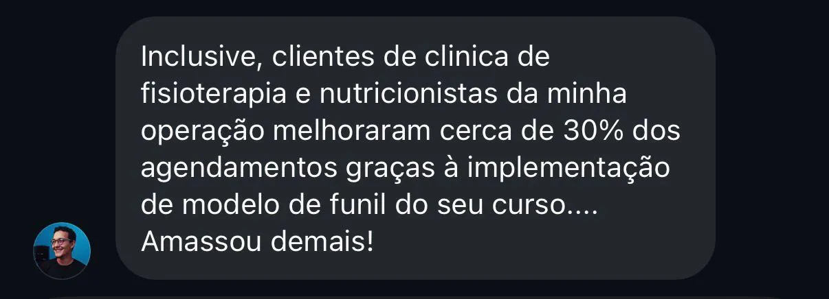 Depoimento de aluno do Funil Escala Local Ads